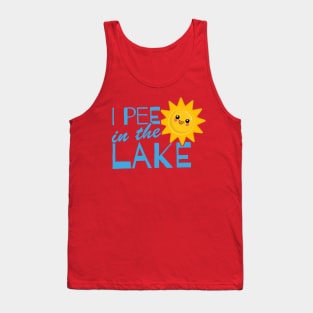 I Pee in the Lake Funny Summer Beach Design Tank Top